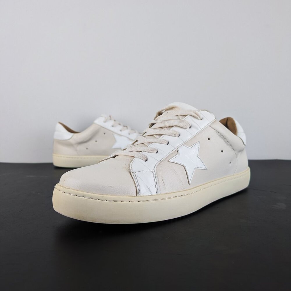 Sz.9 White Raven Cream Women's Sneakers
